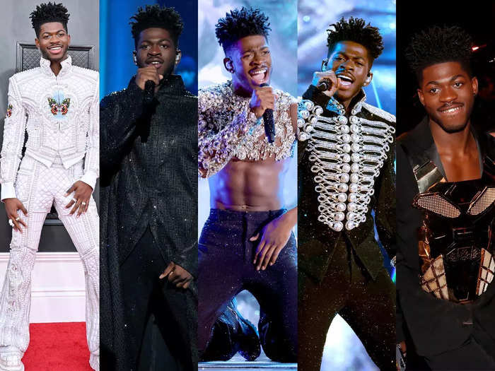 Lil Nas X did five outfit changes at the Grammys — the most of any celebrity that night.