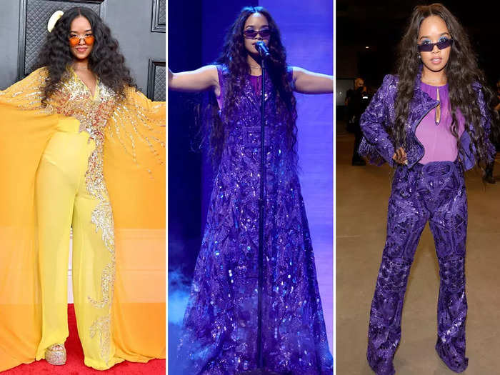 H.E.R. stole the show in three sparkling outfits.