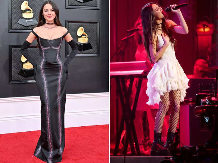 Olivia Rodrigo swapped her black Vivienne Westwood gown for a Givenchy minidress.