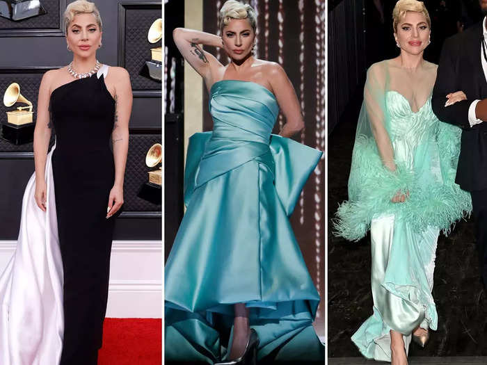 Lady Gaga did three outfit changes over the course of the night.