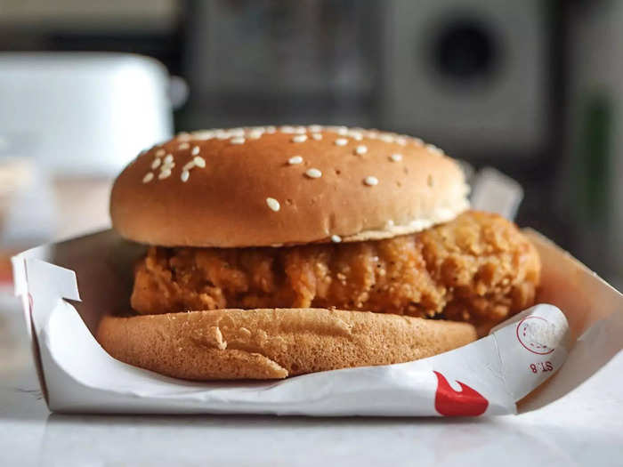 This is the McSpicy, one of the most popular burgers on the McDonald