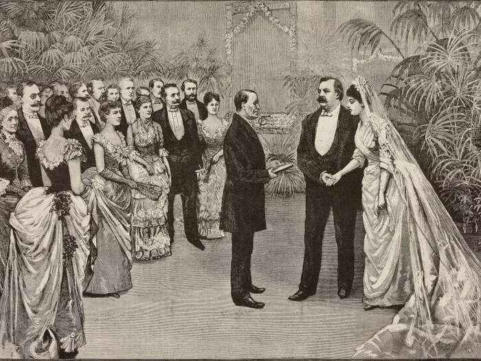President Grover Cleveland became the first and only president to marry in the White House when he wed Frances Folsom in 1886.