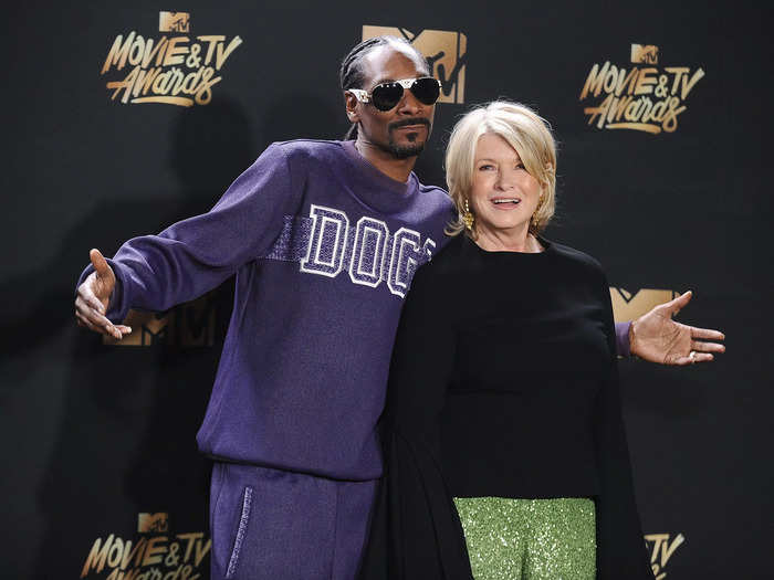 Snoop Dogg stands at 6 feet 4 inches, while Martha Stewart is 5 feet 9 inches.