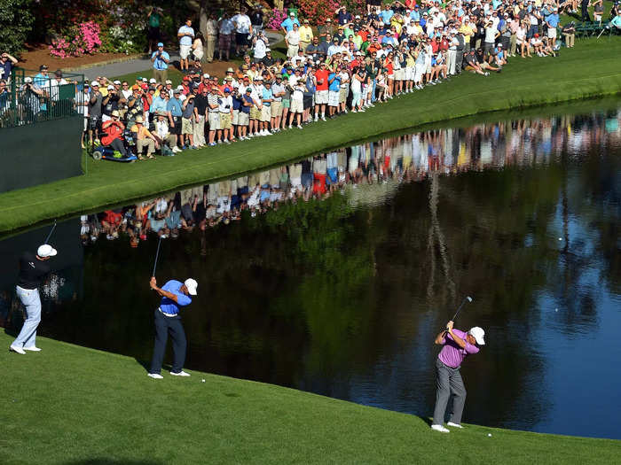The lakes are also reportedly artificially enhanced to look immaculate on TV. Golf Digest tested the water on one hole in 1996 and found food dye.