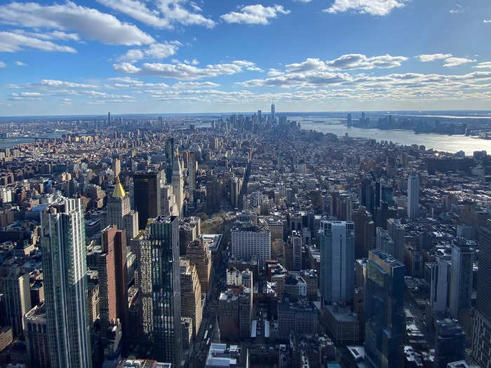 From one side of the building, you can look out over the southern tip of Manhattan, all the way to the Freedom Tower. The view took my breath away.