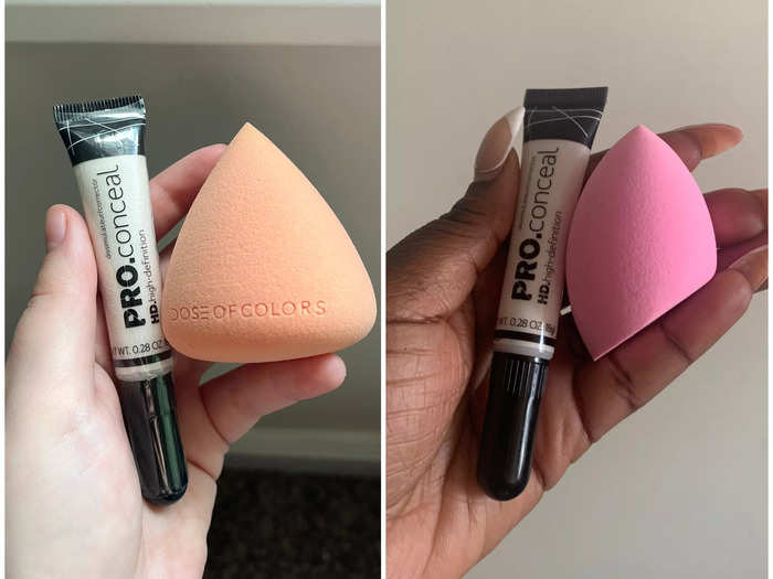 Gabi and Charise tried the L.A. Girl HD Pro Concealer in "Highlighter" — one of the most popular white concealers on TikTok.