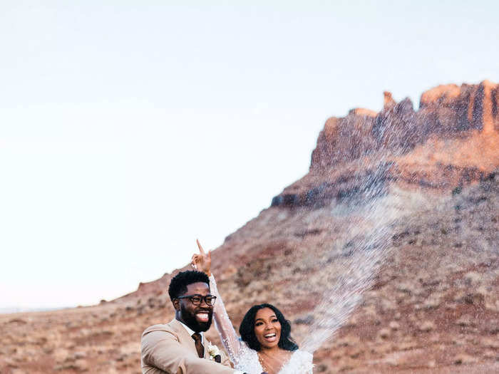 The couple loved getting to be in such a special place on their wedding day.