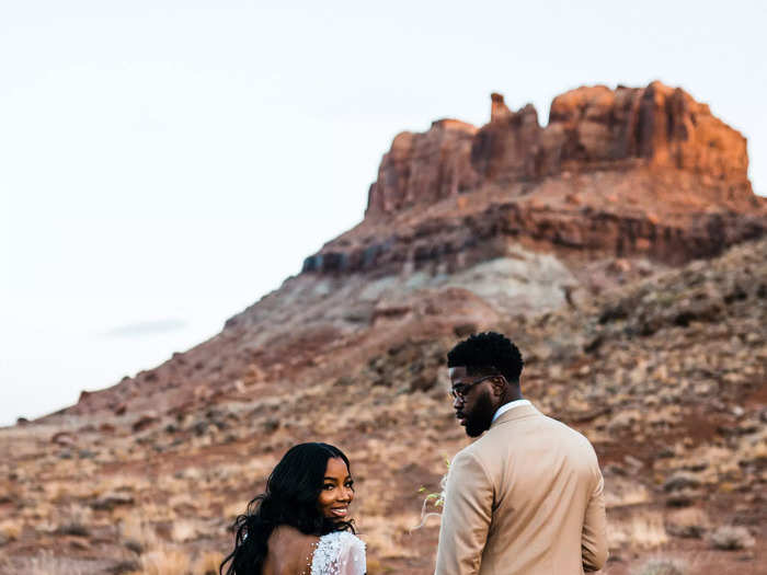 The back of the dress was just as stunning as the front, too.