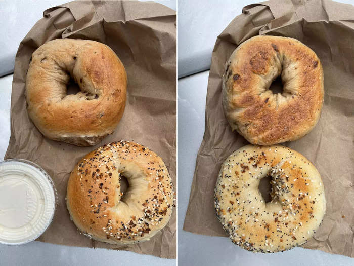 While the bagels were missing a crunchy outer layer, in my opinion, they were tasty and soft.