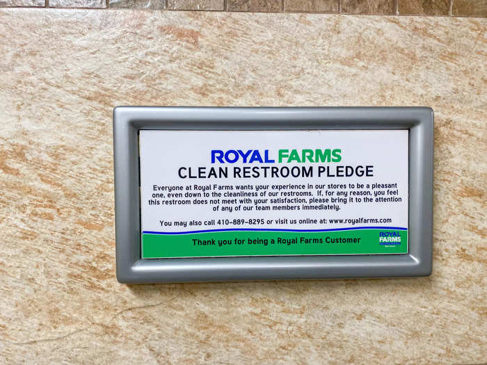 A trip to the bathroom reassured me that Royal Farms would still be worth a stop just for the cleanliness.