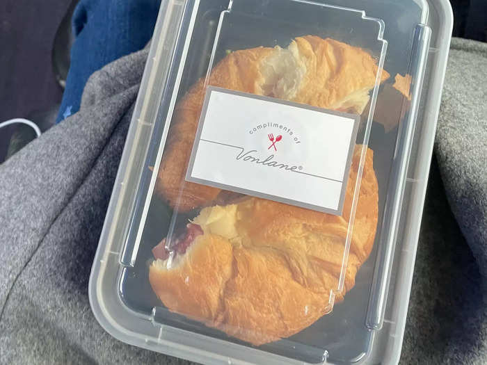 My sweet croissant sandwich was big enough for two meals and curbed my hunger during the three-and-a-half hours on the Texas road. It was a nice touch that contrasted long-haul flights without the discomfort of, well, long-haul flights.