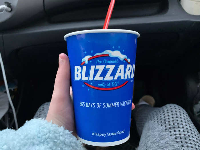 I also had to try a Blizzard, which is one of the chain