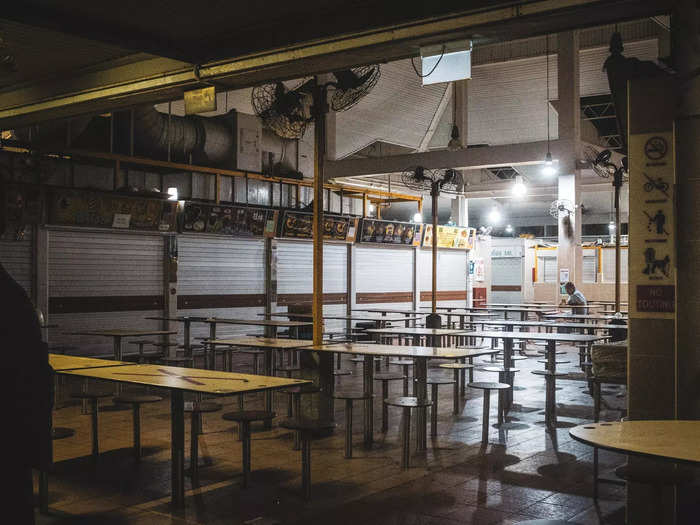 When I visited at 4 a.m. on a Saturday, the hawker center was empty.