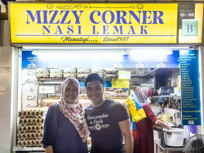 Mizzy Corner, a pair of stalls in the hawker center, has remained one of the most popular businesses since it opened in 1997.