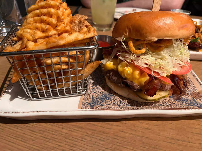 The burger and fries I got were also impressive-looking.