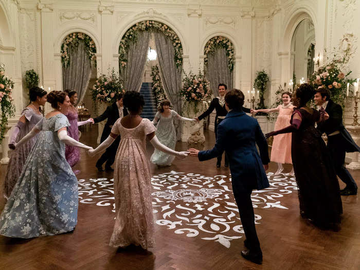 The pairings during the Bridgerton-Sharma "country dance" reflect the dynamics between the characters.