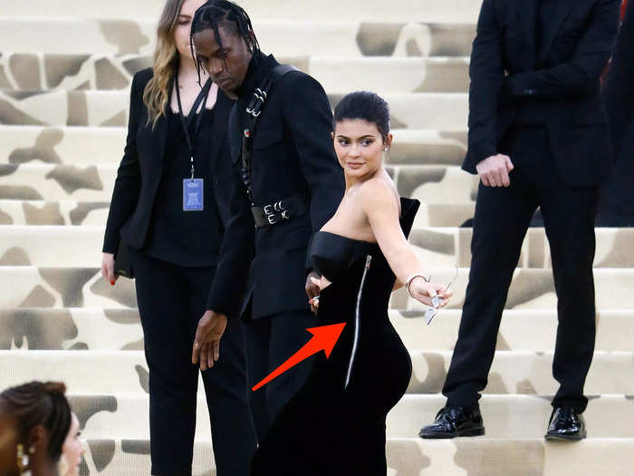 A zipper was sewn onto Kylie Jenner