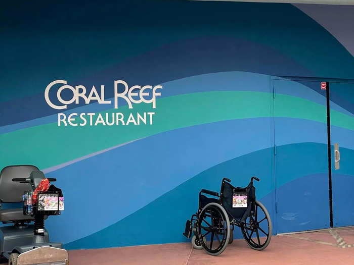 Coral Reef Restaurant is tucked in the corner of Epcot