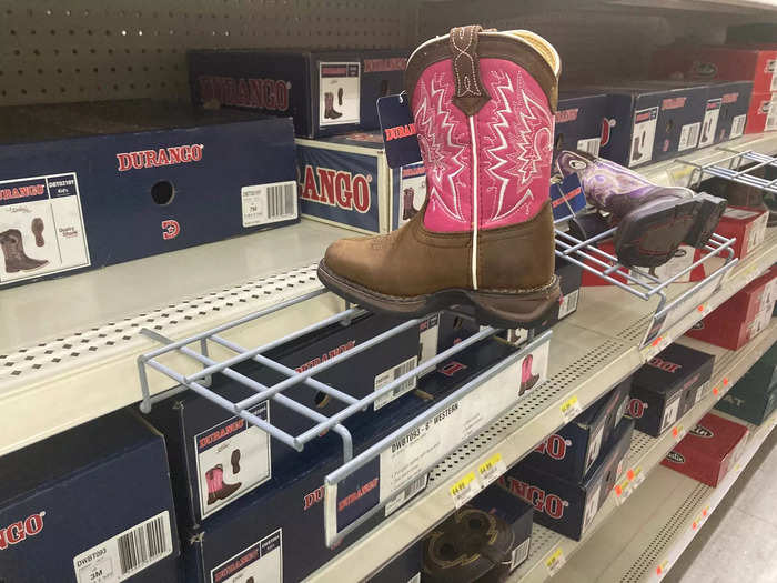 ... there were even selling cowboy boots for kids.