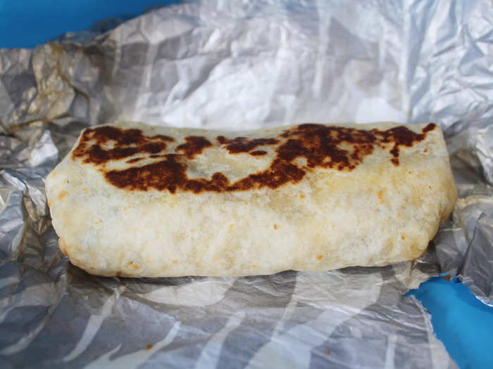 My second-favorite burrito was the grande toasted breakfast burrito with steak.