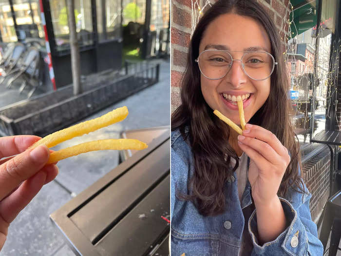 The first thing I did was eat a couple of fries — even before I took the photos.