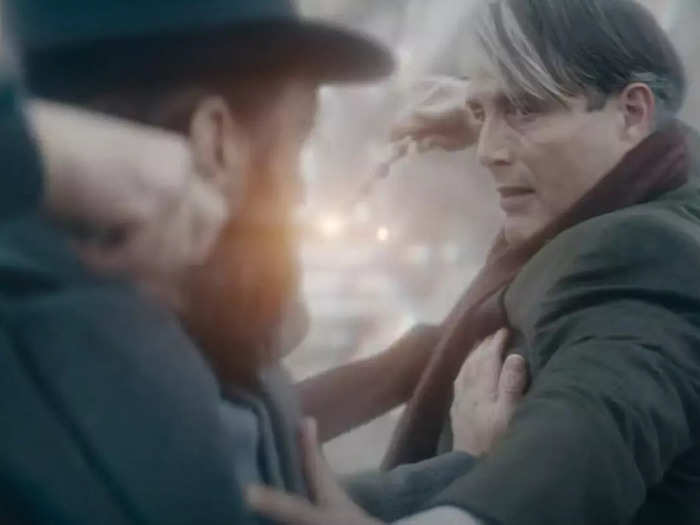 Grindelwald, Aberforth, and Albus get locked in battle late in the film, recreating an important duel from their youth.