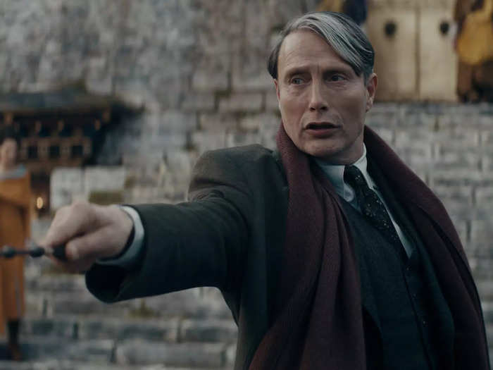 Grindelwald casts the same curse on Jacob that he does on Aberforth in the books.