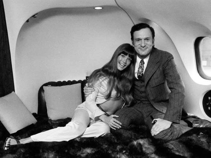 Barbi Benton and Hefner had an on-again, off-again romance.