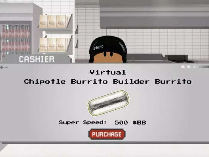 Then, I talked to the cashier, where I learned that burrito bucks can be exchanged for in-game advantages.