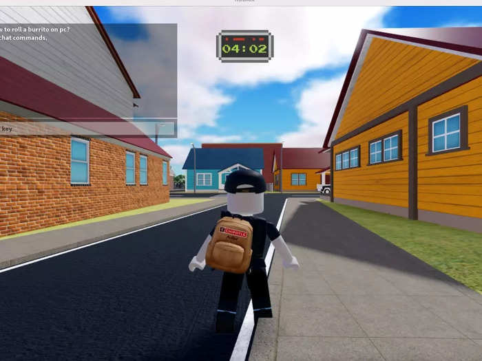 The town surrounding the virtual Chipotle has a few blocks of houses, apartments, and stores to search for deliveries.