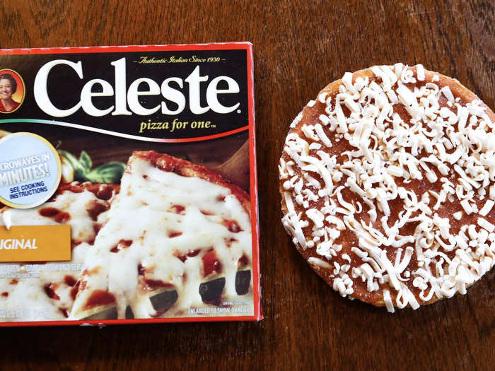 Next, I gave my stomach a little break with a miniature pizza from Celeste.