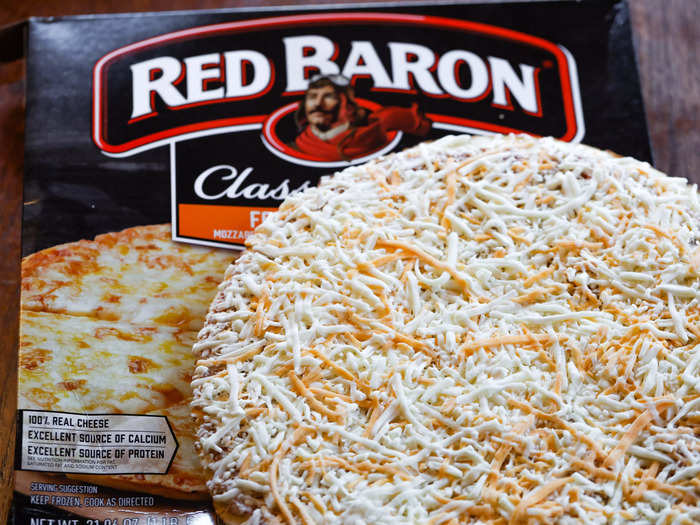 Next, up was the Red Baron classic-crust four-cheese pizza.