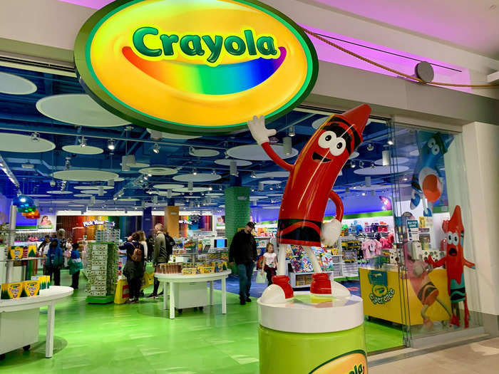 The top floor was almost fully dedicated to experiences, including the Crayola store.