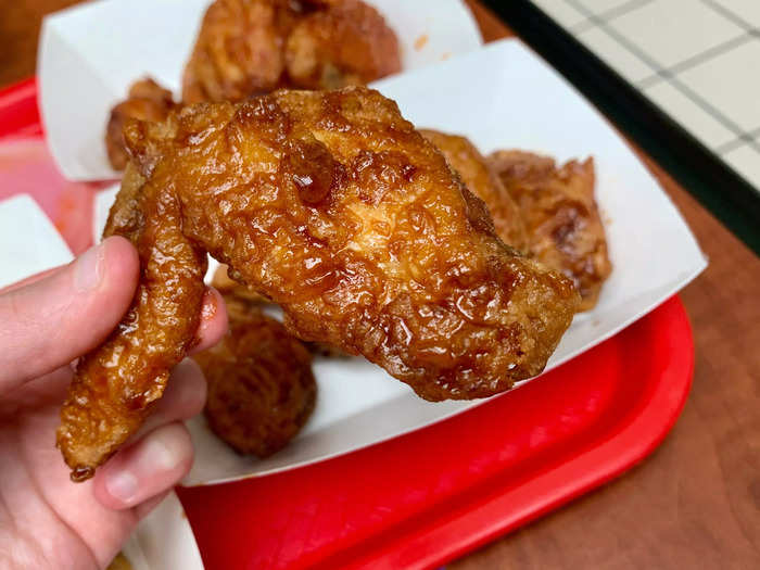 I ate at fried chicken chain Bonchon, which served some of the best wings I