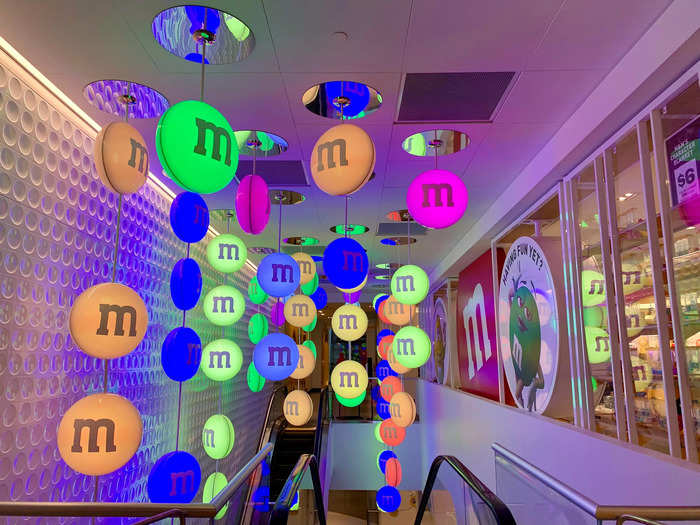 The M&M store alone was three stories tall, with escalators and an elevator inside.