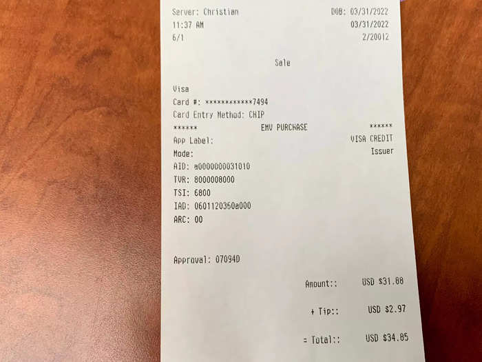 All of my food cost about $35, with enough to feed two to three people. I thought it was a great price considering the excellent quality of the food and huge wings.