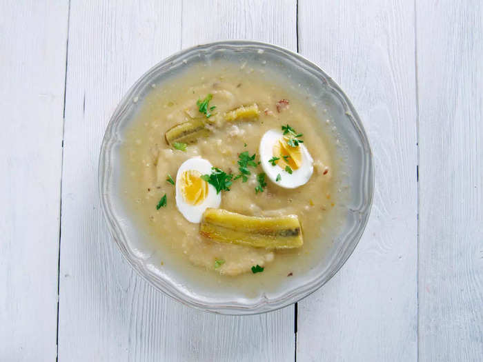 Ecuadorians favor fanesca, a hearty soup that consists of a variety of grains and beans as well as bacalao, which is dry salted cod.