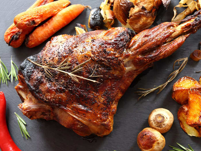 Leg of lamb is a traditional Easter dish in France.