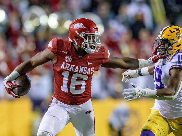 22. Green Bay Packers (via Raiders) — Treylon Burks, WR (Arkansas)