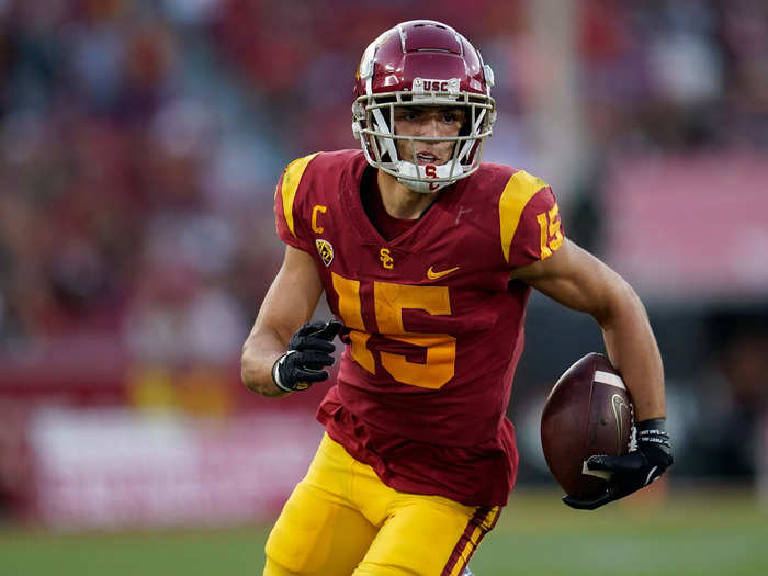 10. New York Jets (via Seahawks) — Drake London, WR (USC)