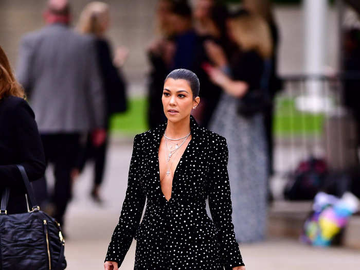 She dazzled in a sparkling suit sans shirt at the CFDA Fashion Awards in 2018.