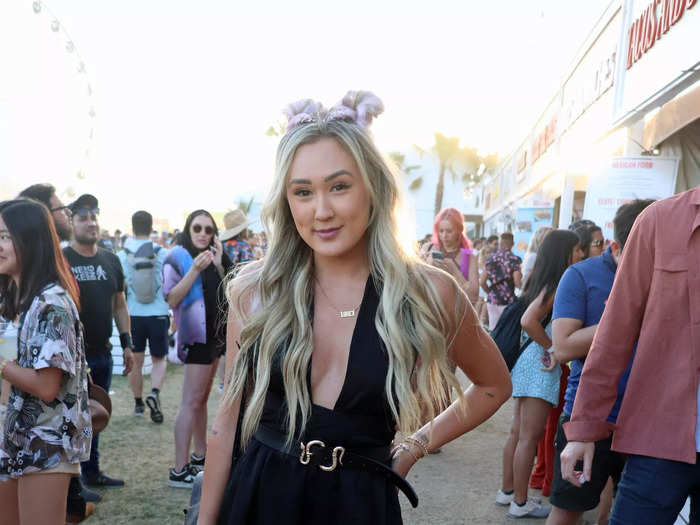 YouTuber Lauren Riihimaki, better known as LaurDIY, paired an all-black outfit with snakeskin boots.