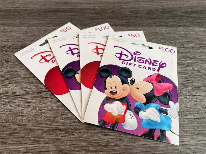 Use Disney gift cards to pay for your whole vacation.