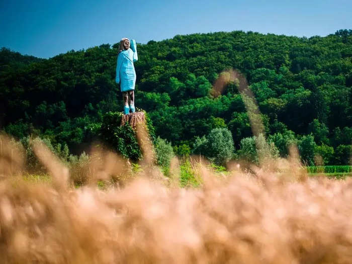 American artist Brad Downey commissioned a monument of Trump from Slovenian sculptor Ales "Maxi" Zupevc in 2019 that was erected in a field outside Sevnica.