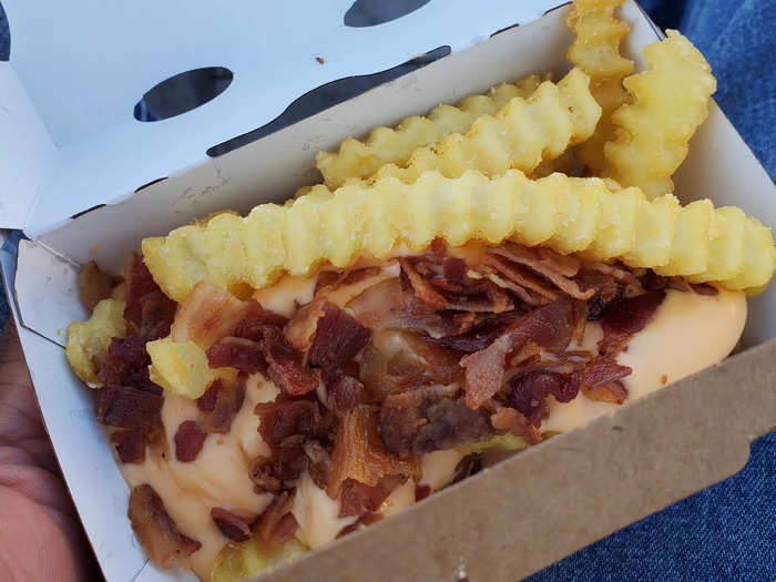 Bacon-cheese fries — $4.69