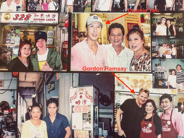 While waiting for the laksa to arrive, I took a look at the pictures on display of the restaurant