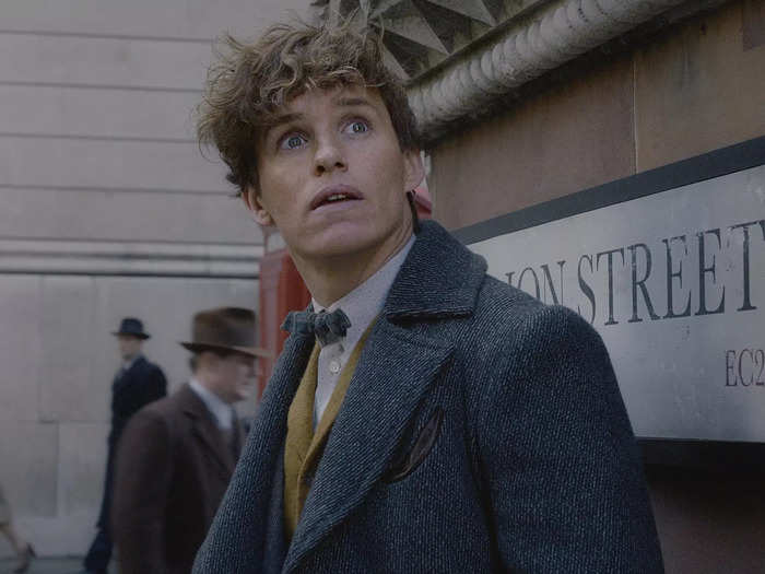 Eddie Redmayne stars as magizoologist and author Newt Scamander.