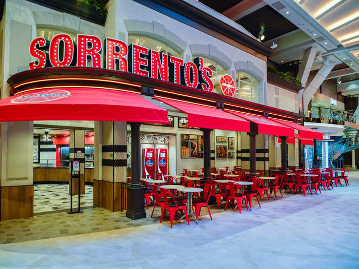 Guests can grab a pizza from Sorrento