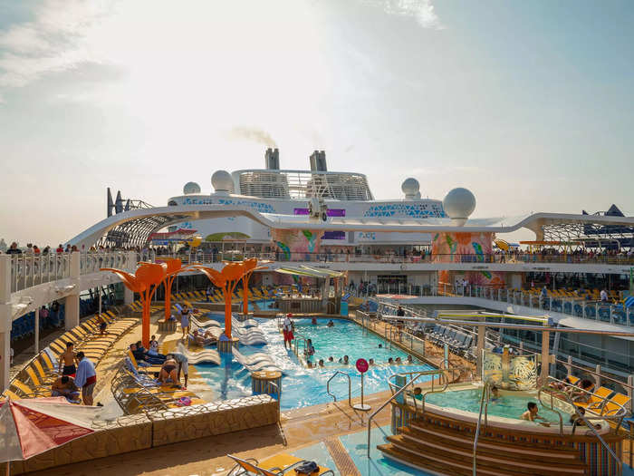 But a lot of the fun took place on the enormous boat with eight communal areas that Royal Caribbean calls "neighborhoods." Each neighborhood had its own activities.