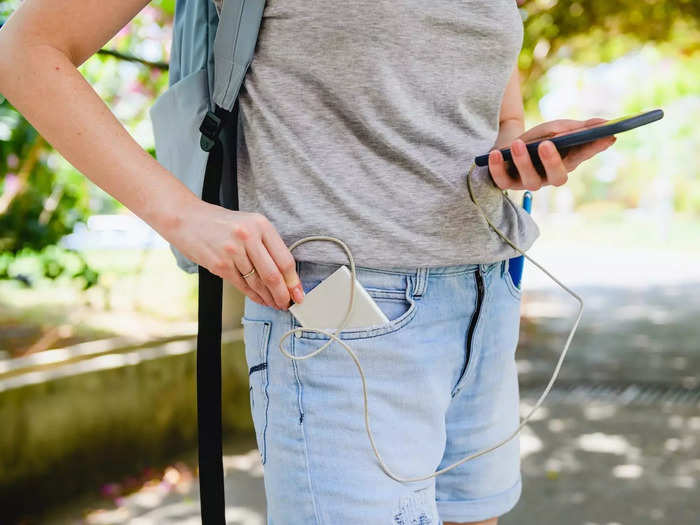 Finkelstein never forgets a portable phone charger.